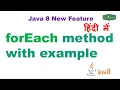 Java 8 forEach with Example Guide to the Java 8 forEach Method Java Hindi Tutorial