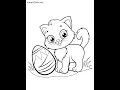 9 cute kittens coloring pages