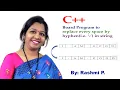 C Board Program to Replace space by Hyphen - in string Lecture 38 how to replace space