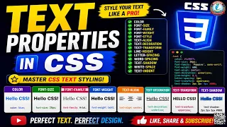 Text Properties in CSS CSS Text Styling Tutorial for Beginners