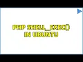 Ubuntu PHP shell - exec in ubuntu