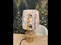 Lamp Shade Makeover Using Shabby Tree Fabric Strips