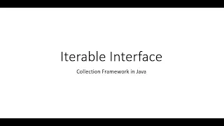 Iterable Interface