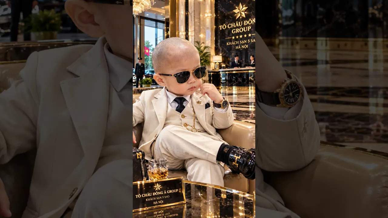 Em bé bond đi chơi Hà nội