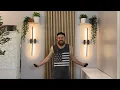 Battery Operated Wall Sconces with Remote Control Dimmable Wall Lights Set of Two 350 Rotate