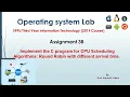 OSL Practical 3B Round Robin Algorithm in C With Different Arrival Time Full Explanation Output