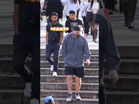 The stairs were a BAD idea!! 🥲💨 #shorts #funny #fartprank