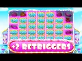 Download Lagu INSANE TWO RETRIGGERS in ONE BONUS + FULL BOARD MULTIES!!! (SUGAR RUSH 1000)