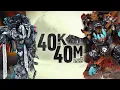Studio battle Titans vs Play On Orks vs Raven Guard Warhammer 40k in 40m