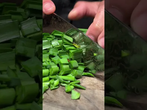 Rui “Golden Stream” SG2 Western Gyuto cutting chives #fyp #satisfying #kitchenknife #japaneseknife