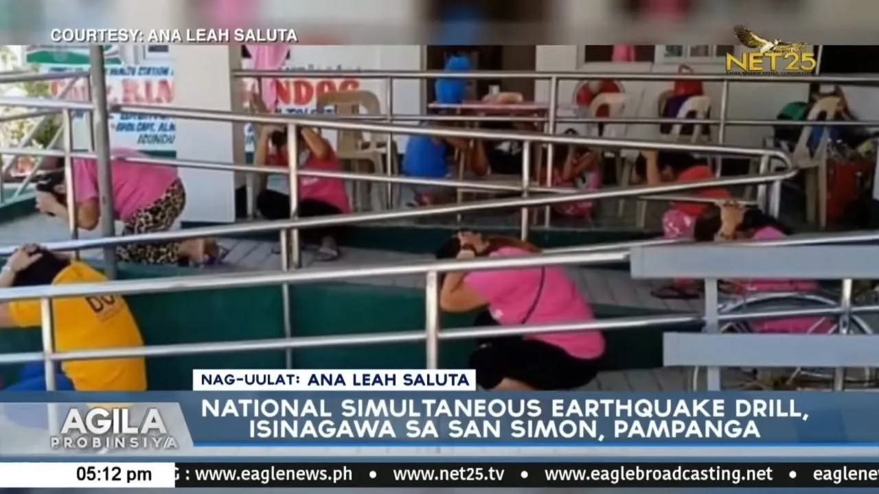 National Simultaneous Earthquake Drill, isinagawa sa San Simon, Pampanga