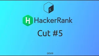 Cut HackerRank Linux Shell