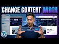 Change Content Width In WordPress Shortcut