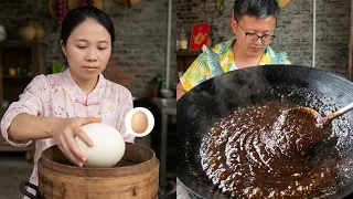 Anh Chuẩn và chị dâu Chuẩn: Tuyệt chiêu làm trứng hấp cam và cao tỳ bà #AnhChuan