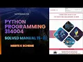 PYTHON PROGRAMMING 314004 Practical Answer practical no 16 to 20 MSBTE K SCHEME