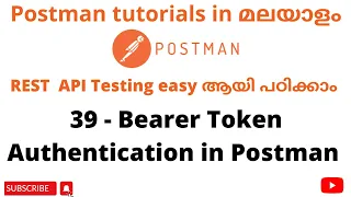 Bearer Token Authentication API Testing Tutorials API Testing Postman API Testing Malayalam