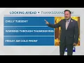 Weather Cooler Tuesday then warming through Thanksgiving