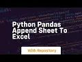 python pandas append sheet to excel