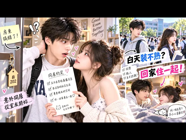 大家さんのちょっとしたミスがきっかけで、なんと私と校内の人気女子が同じ部屋に住むことになってしまった?昼間はまるで見知らぬ人同士なのに、夜になると帰宅するたびに微妙な距離感と絡み合いが始まる――これじゃ誰も耐えられない!