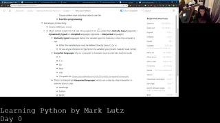 PYTHON FROM SCRATCH DAY 0 Learning Python by Mark Lutz Chap 1