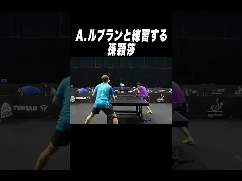 【男子選手相手に練習🔥】🇫🇷A.ルブランと練習する#孫穎莎 #shorts #卓球 #チャンピオンズモンペリエ