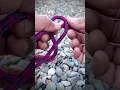 Tying the figure eight knot