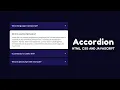 How to create an responsive accordion using HTML CSS and JavaScript