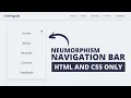 Responsive Navigation Menu Bar using HTML CSS Neumorphism UI