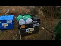 Waste Management front load commercial garbage truck 
