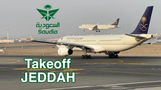 إقلاع جميل لطائرة الخطوط السعودية                 دندنها