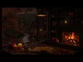 Download Lagu Rainy Autumn Night by the Fireplace🌧️🍁Peaceful Village Road Ambience,Rain on Window for Sleep \u0026Relax