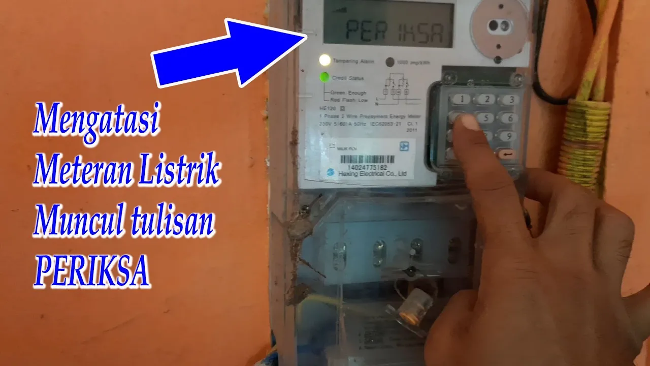 Cara Mengatasi Masalah KWH Listrik tulisan PERIKSA. 