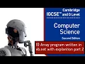 1D array explanation part 2 using input array elements Cambridge O levels Computer Science