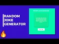 Create the Best Random Joke Generator with HTML CSS and JavaScript for Frontend Projects