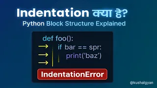 Python Indentation Block Structure Indentation Error