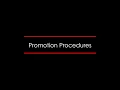 Promotion Procedure