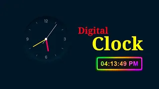 Digital Clock in JavaScript and HTML CSS