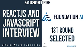 ReactJs Interview FoundationAI 1st Round ReactJs Javascript Software Engineer Developer