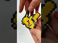 I made a super cute Pikachu out of perlerbeans