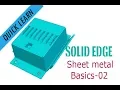 Solid edge tutorial 55 l Sheet metal basics 2