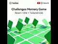 Challenges Memory Game React Vite Tailwind CSS Google Interview Coding Project