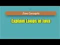 Explain Loops in Java