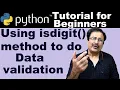 String isdigit Method Python Tutorial For Beginners