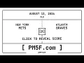 New York Mets NYM Atlanta Braves ATL MLB Final Box Score AUGUST 12 2026