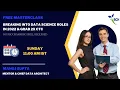 Data Science For Beginners Advance Levels Every Sunday 11AM IST Data Science Bootcamp