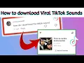 Download Lagu How to Download TikTok Audio Sound Mp3