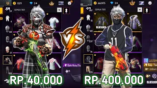 REVIEW AKUN FF SEHARGA 40.000 VS 400.000 