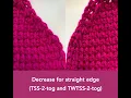 Decrease for straight edge in Tunisian crochet for a V neck