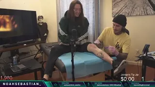Noah Sebastian Bad Omens Live Knee Tattoo by Jordan Allen FULL LIVE Twitch Stream
