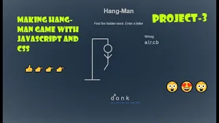 Project 3 Hangman Game using JavaScript CSS